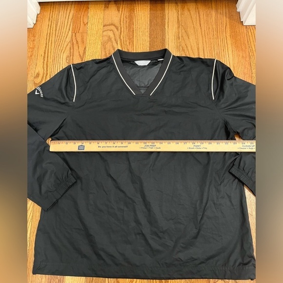 Callaway Mens Golf Pullover Sweater Size XL Black Water Resistant V Neck - Picture 6 of 8